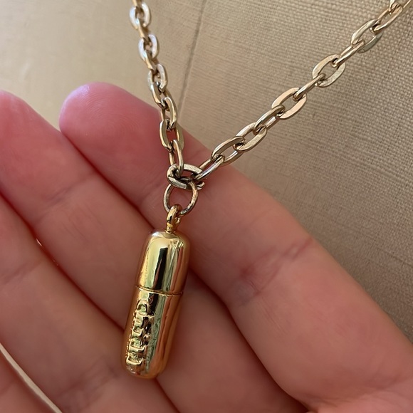 gak Jewelry - Cool Chill Pill necklace gold filled